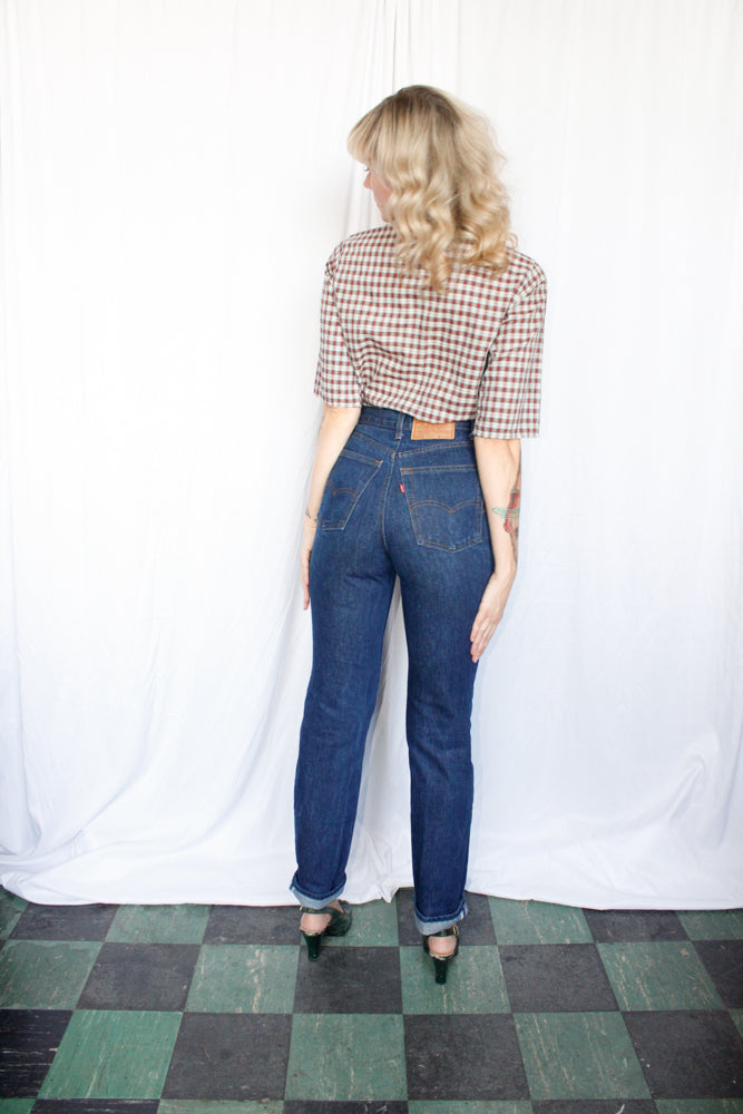 1983 Dark Wash 505 Straight Leg High Waist Denim - 26 x 33