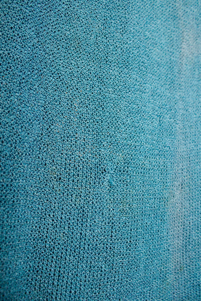 1930s Blue Knit Rayon Skirt - Xs/S