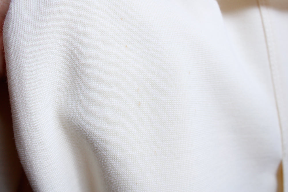 1960s Italian Gino Paoli Cream Wool Knit Trench Coat - Medium