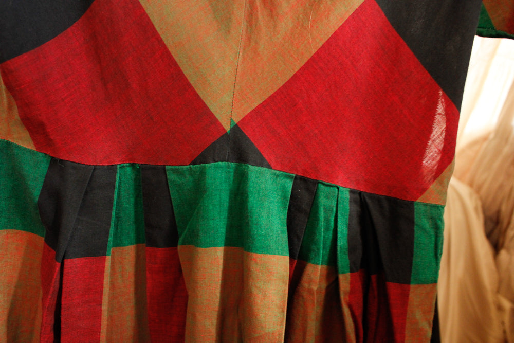 1950s Vicky Vaughn Colorful Plaid Dress - Medium