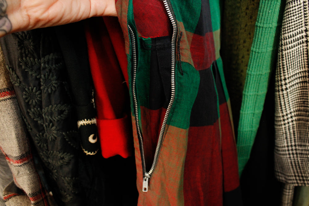 1950s Vicky Vaughn Colorful Plaid Dress - Medium