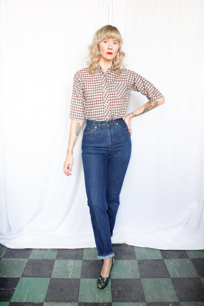 1983 Dark Wash 505 Straight Leg High Waist Denim - 26 x 33