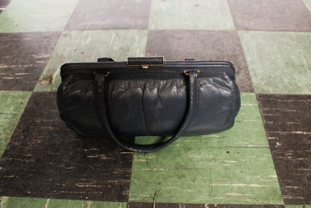 1960s Gray Supple Leather Purse