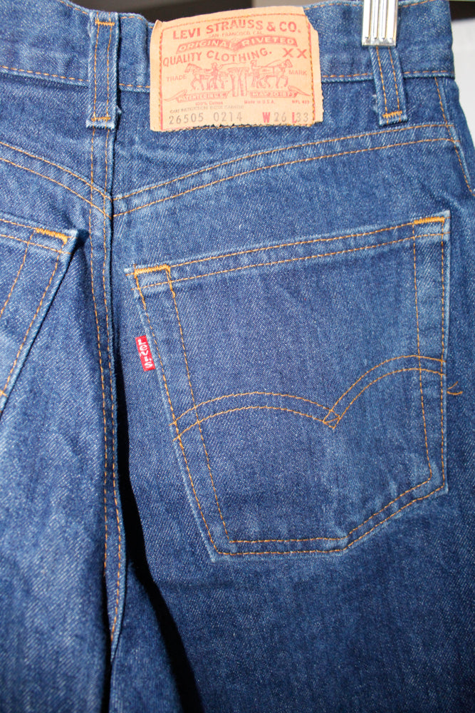 1983 Dark Wash 505 Straight Leg High Waist Denim - 26 x 33