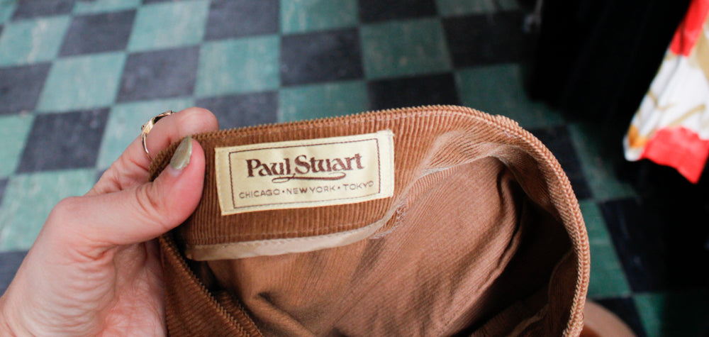 1990s Paul Stuart Mid Rise Corduroy Pants - 31" waist