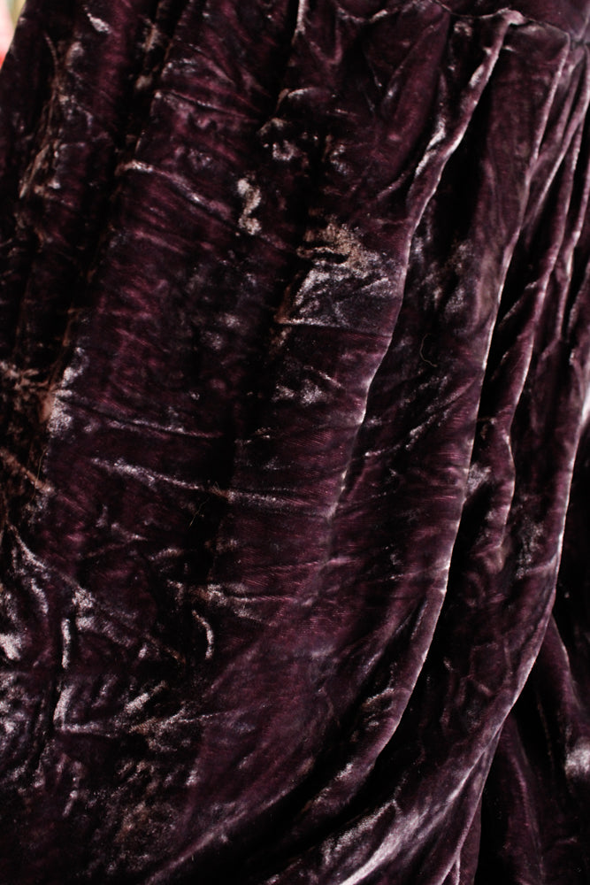 1990s Purple Label Ralph Lauren Velvet Dress - Small