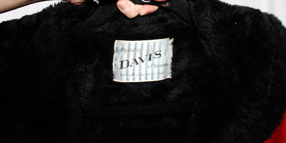 1960s Red Wool Davis Car Coat - M/L