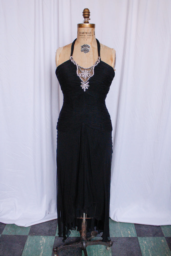 1990s Niteline Chiffon Party Dress - Small