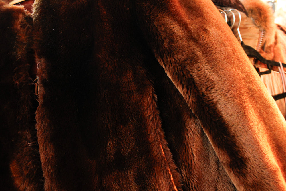 1940s Mouton Fur Cropped Coat - Small to Medium