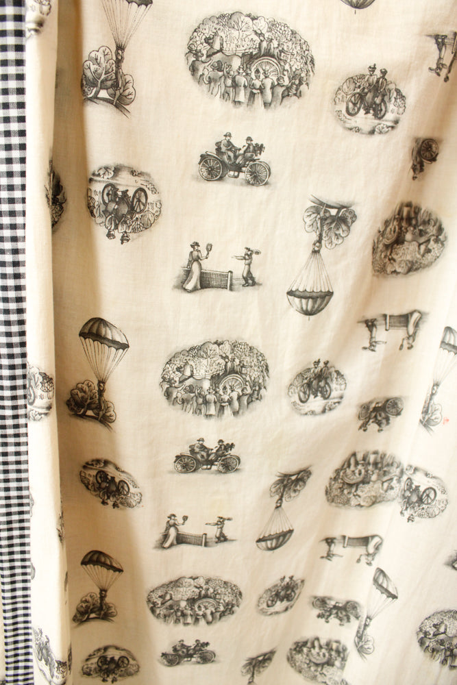 1970s Marianne Folk Print Maxi Dress - S/M