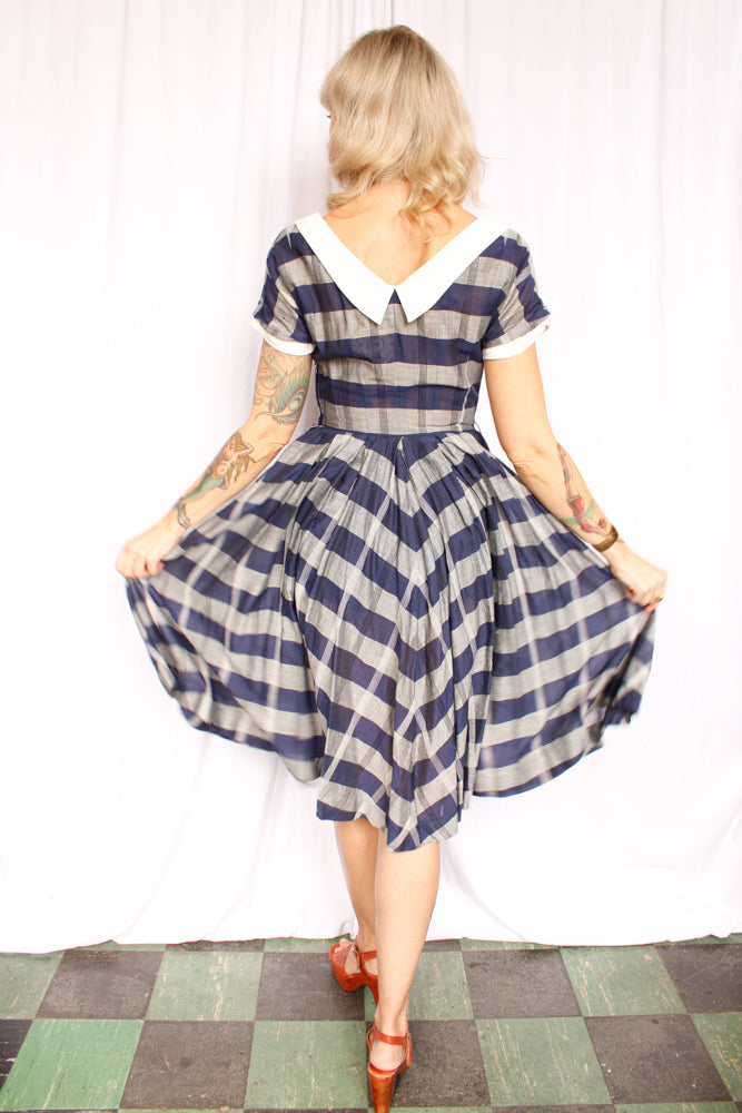 1950s Plaid Jonathan Logan Dress - Small