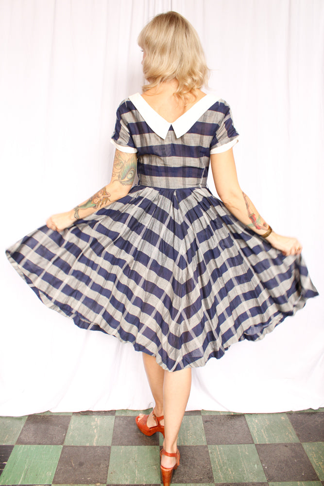 1950s Plaid Jonathan Logan Dress - Small