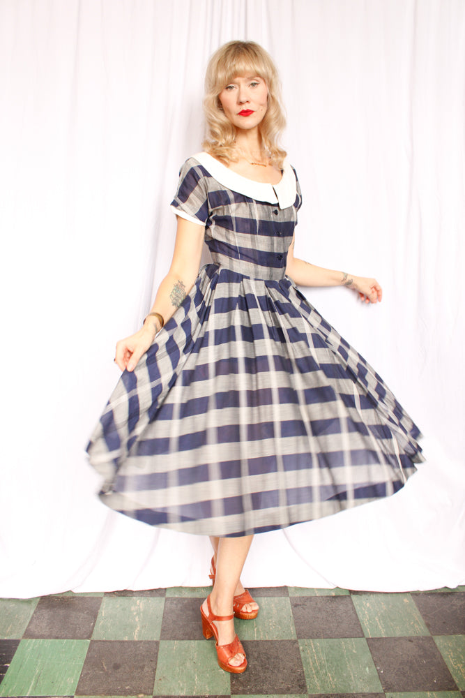 1950s Plaid Jonathan Logan Dress - Small