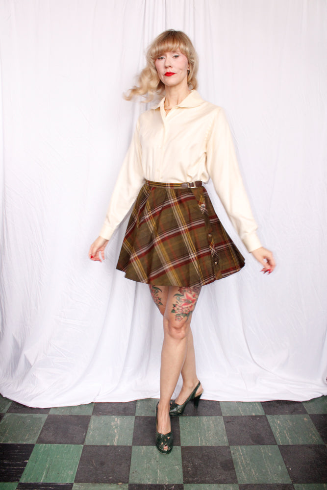 1990s Paul Stuart Buttercream Yellow Poplin Shirt - Medium