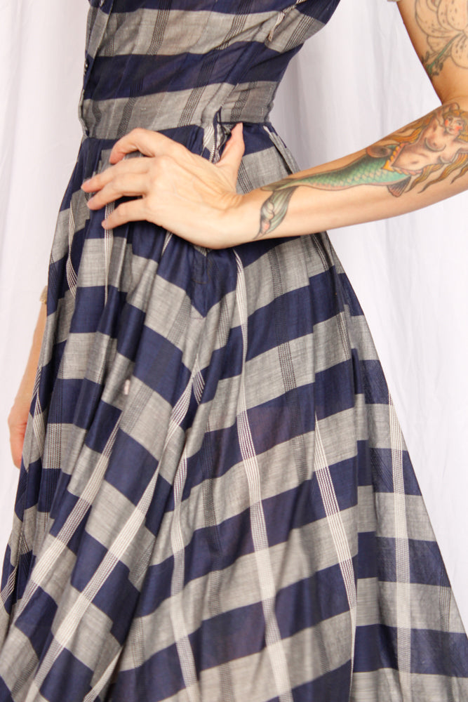 1950s Plaid Jonathan Logan Dress - Small