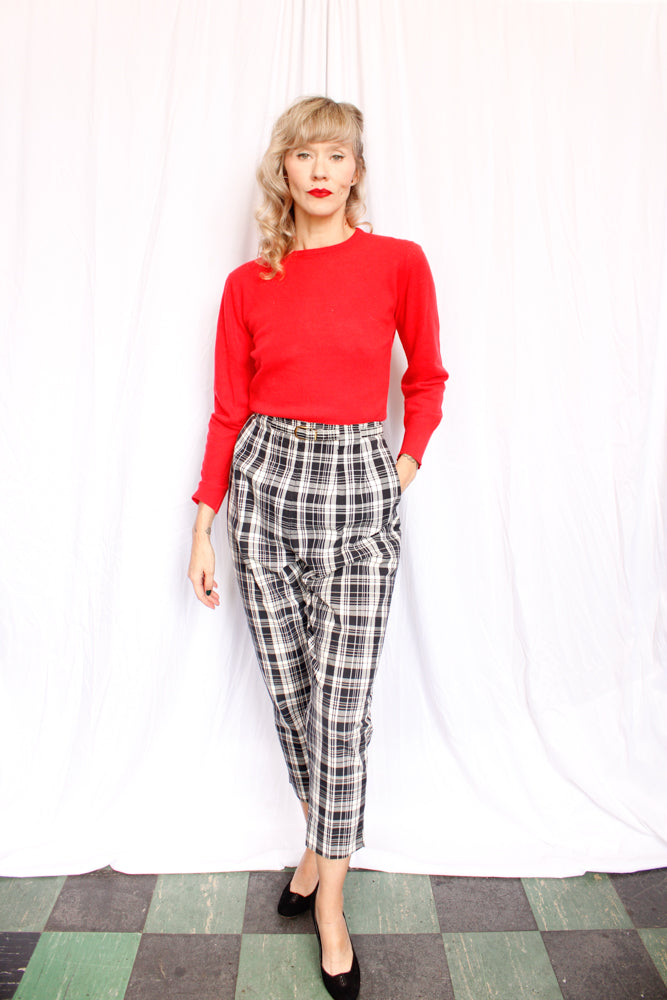 1960s Jack Winter Cotton Cigarette Pants - 29"Waist