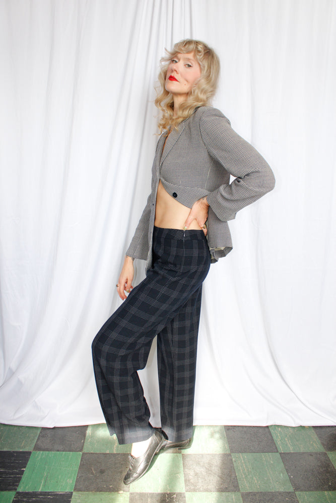 1990s Armani Navy Italian Wool Pants - Medium