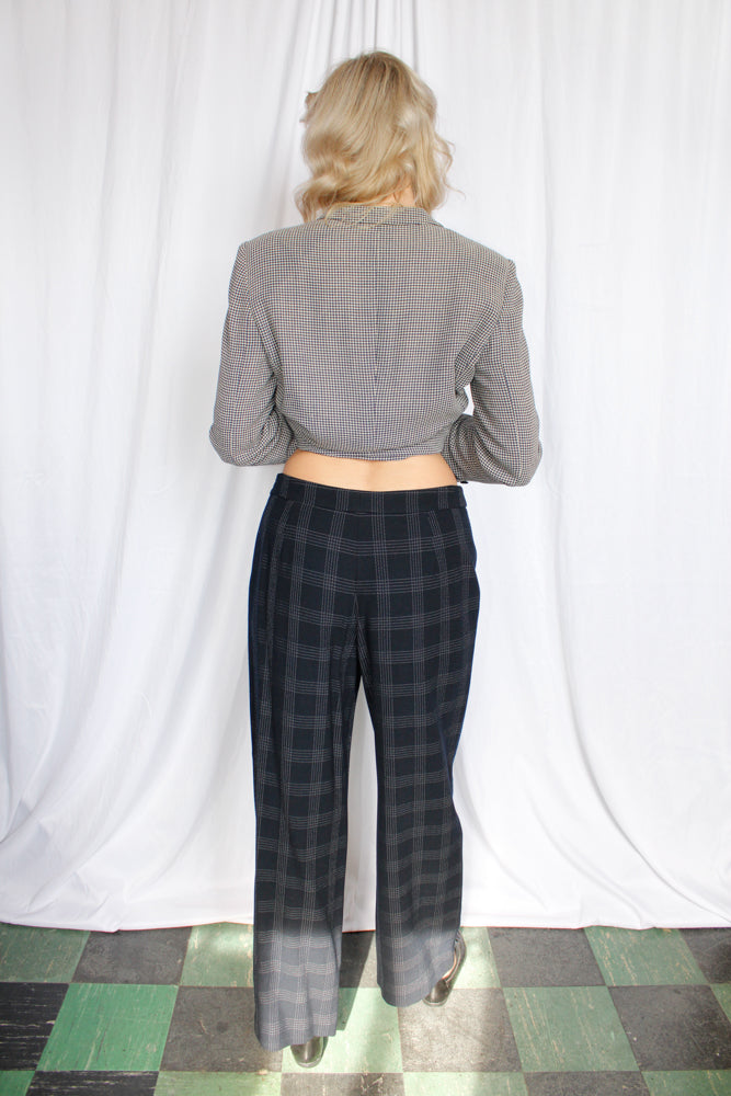 1990s Armani Navy Italian Wool Pants - Medium