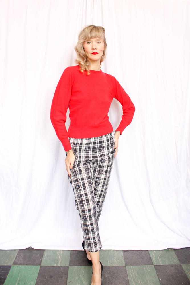 1960s Jack Winter Cotton Cigarette Pants - 29"Waist