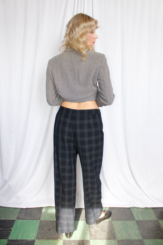 1990s Armani Navy Italian Wool Pants - Medium