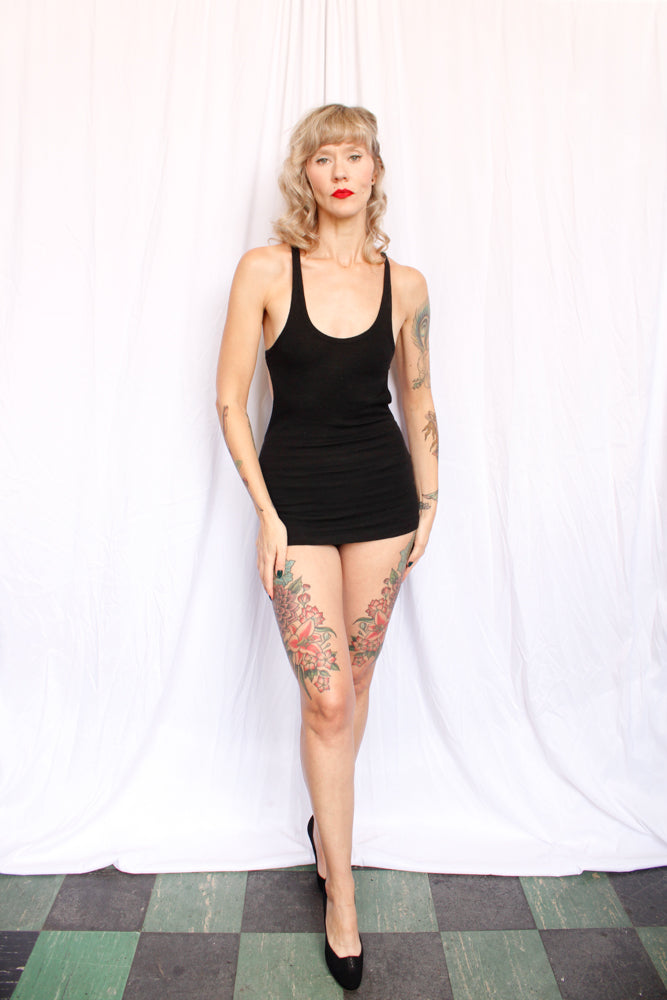 1920s Wool Jantzen Black Bathing Suit - Small