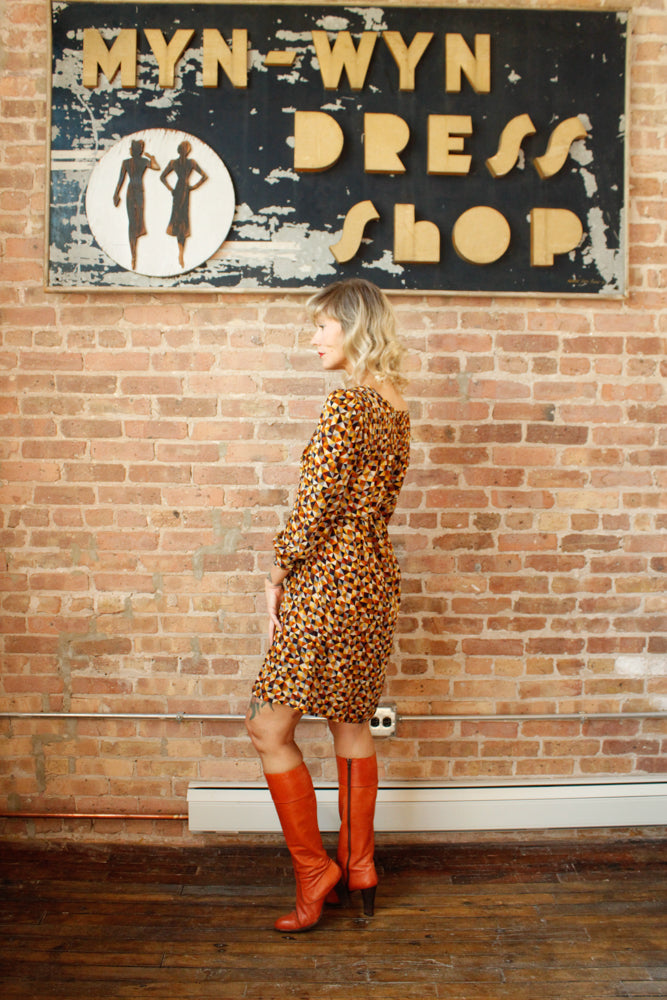1970s Orange Leather Tall Leather YSL Boots - 8.5M