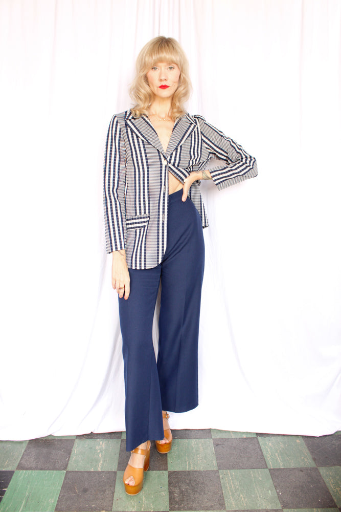 1970s Boutique Plaid Blazer - Medium