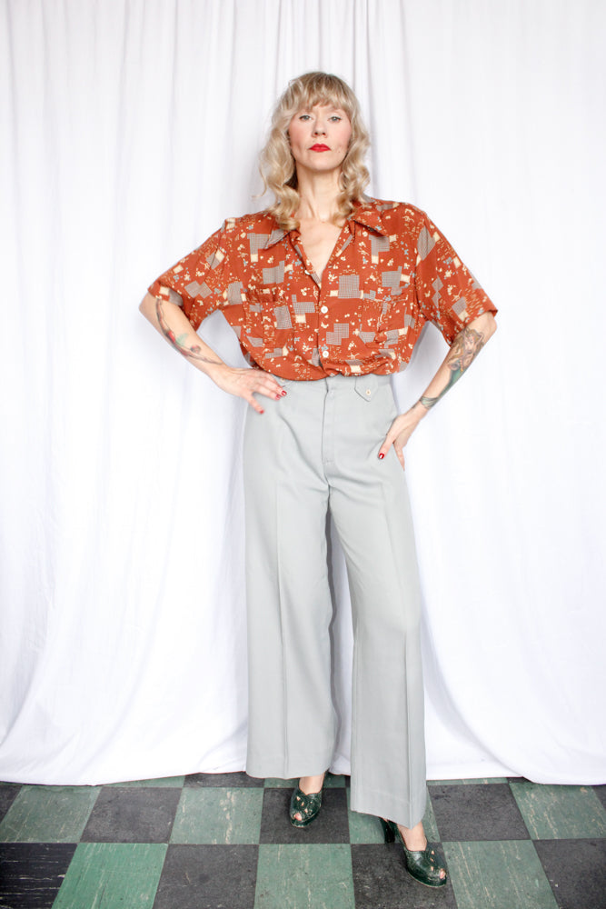 1970s does 40s Happy Legs Wide Leg Pants - 30"