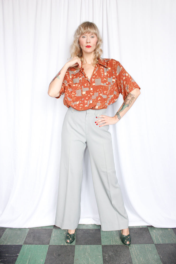 1970s does 40s Happy Legs Wide Leg Pants - 30"