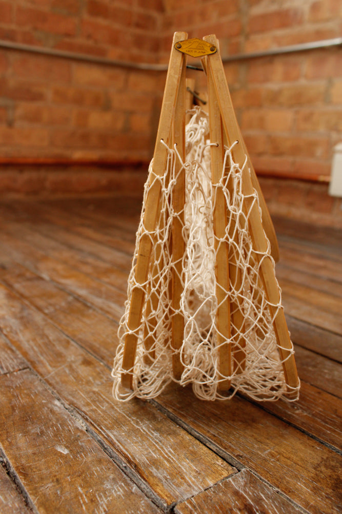 1940s RARE Collapsable Blonde Bamboo Summer Bag
