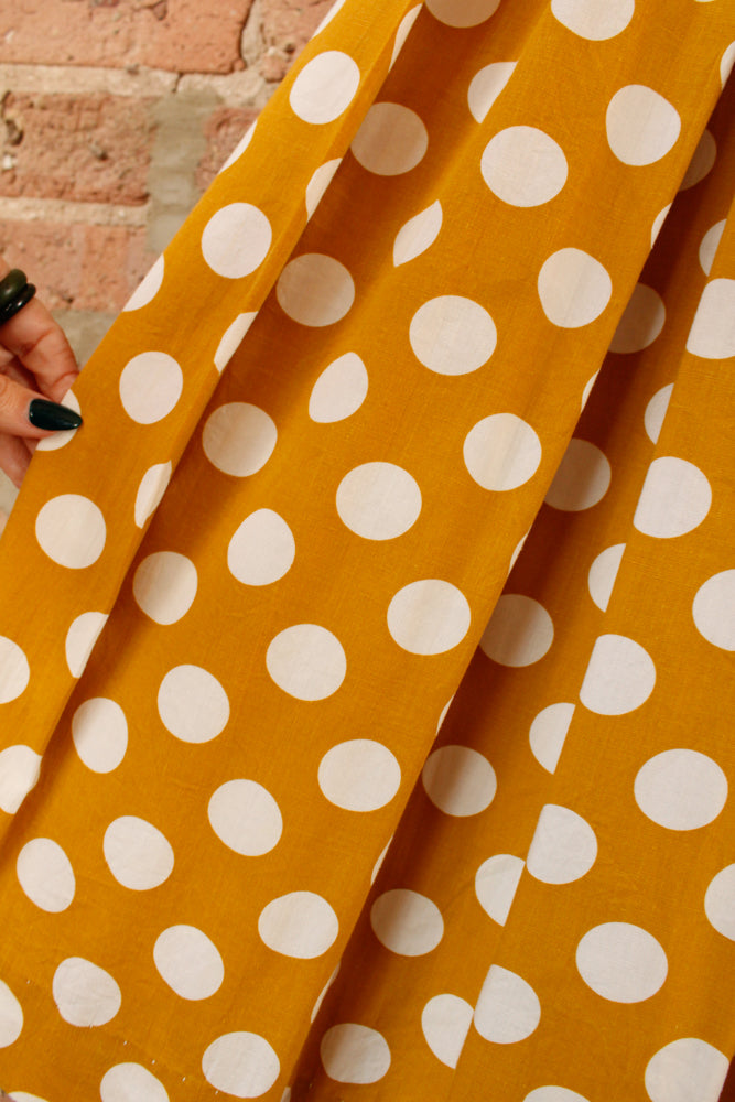 1950s Coquette Polka Dot Cotton Dress - Small