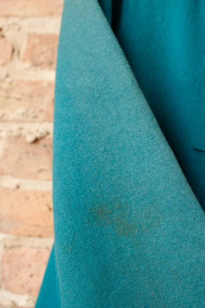 1940s Rare Turquoise & Black Wool Tourist Jacket - Medium