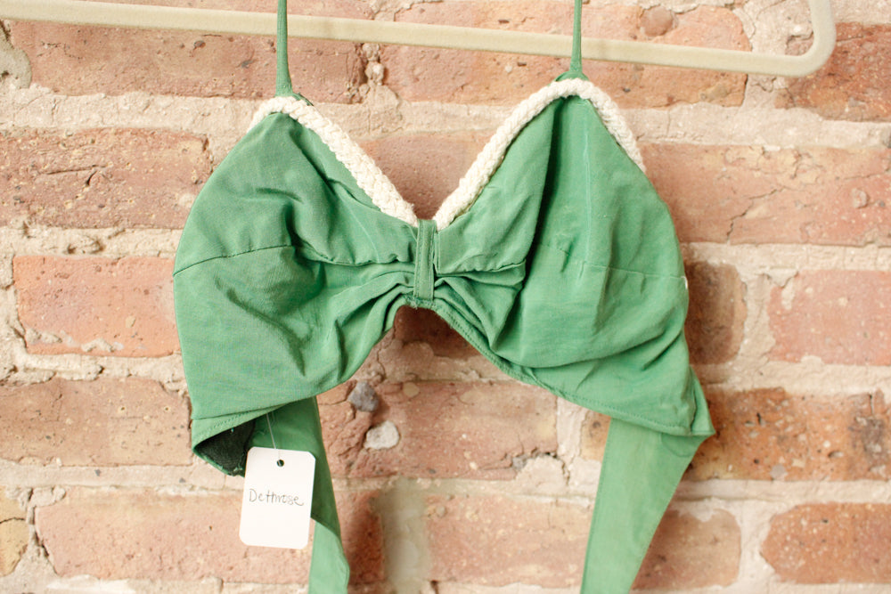 1940s Green Bikini Top - 32 Bust