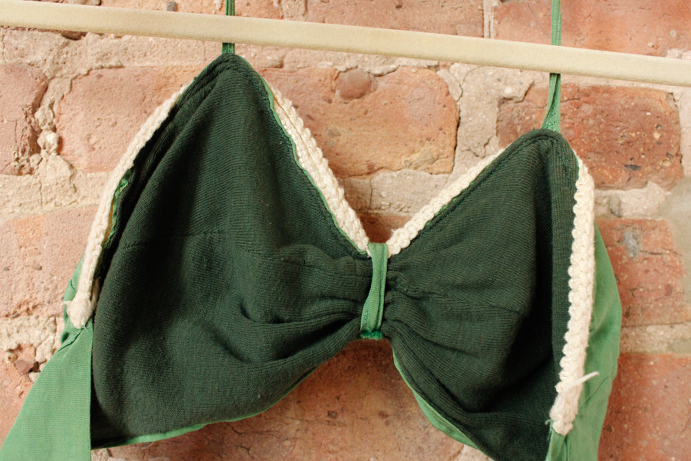 1940s Green Bikini Top - 32 Bust