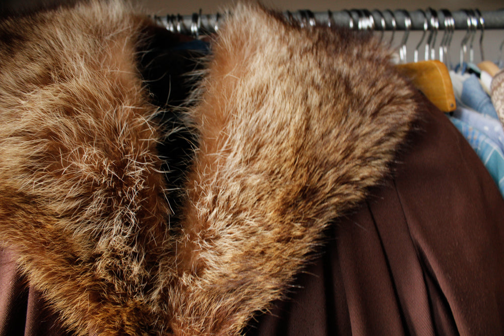1970s Fall in New York Brown Coat - Large