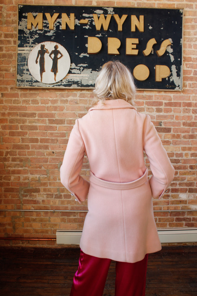 1960s Don Sophisticates Pink Wool Coat - S/M
