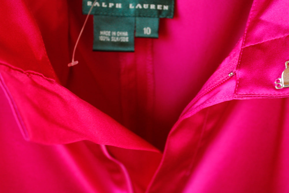 2000s Ralph Lauren Magenta Pink Silk Pants - Medium
