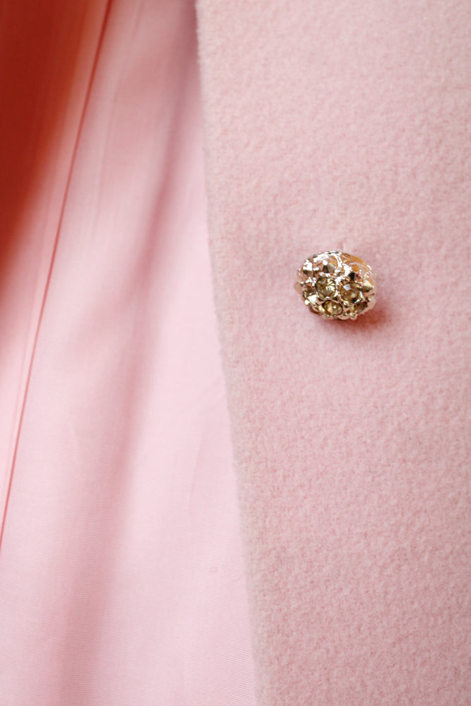 1960s Don Sophisticates Pink Wool Coat - S/M