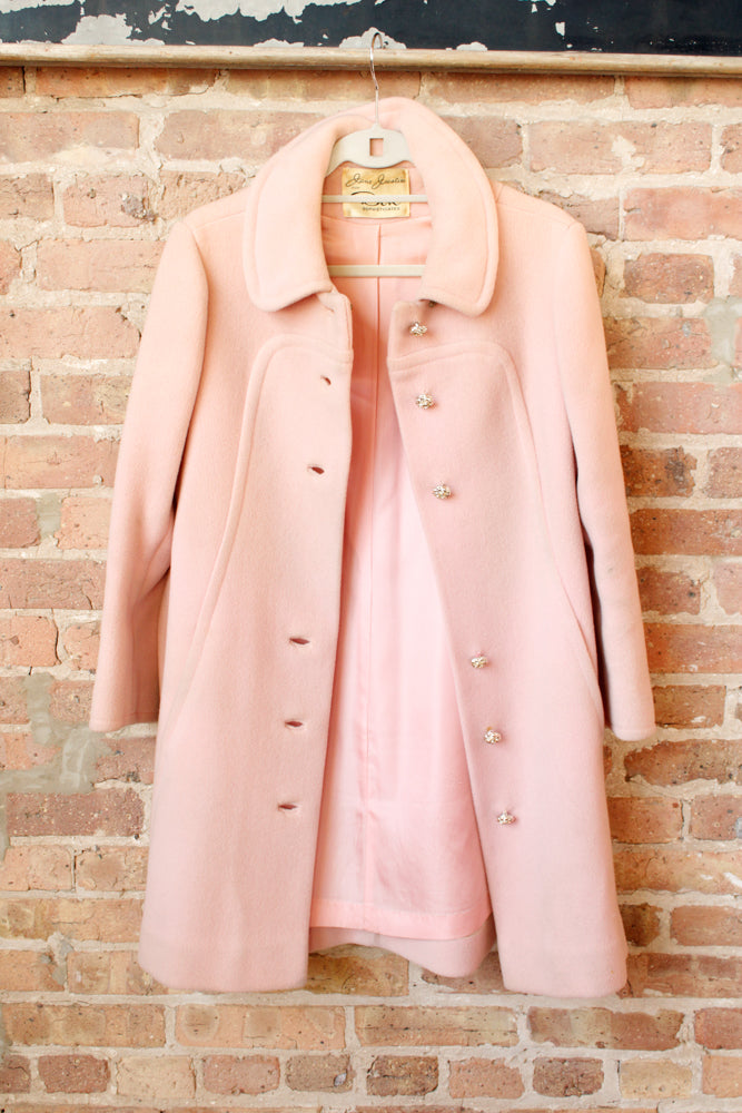 1960s Don Sophisticates Pink Wool Coat - S/M