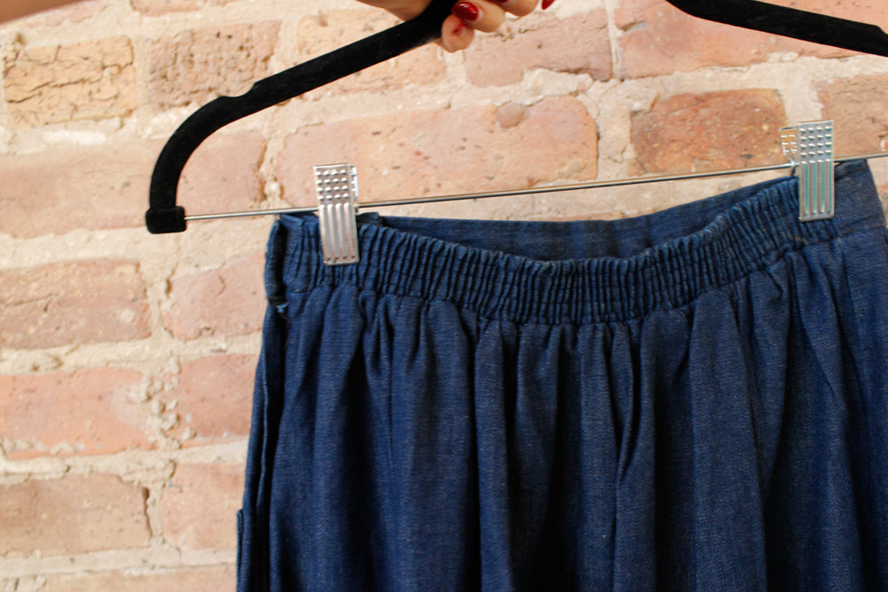1980s Denim Meadowlark Skirt - Medium