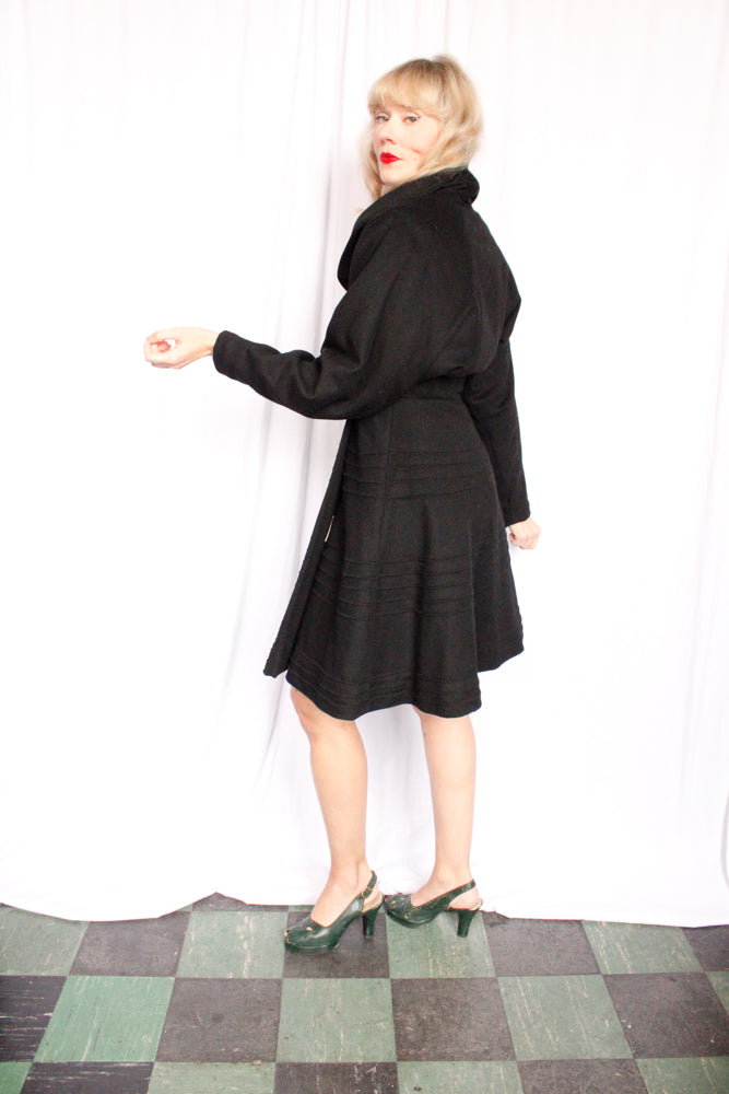 1950s Jolee Wool Princess Coat - Xs/S