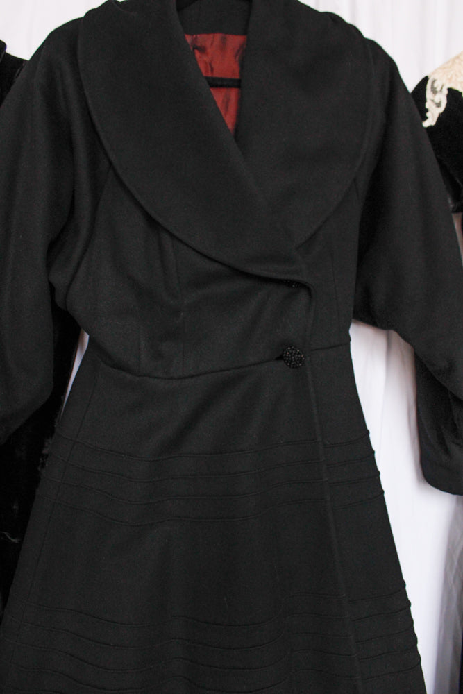1950s Jolee Wool Princess Coat - Xs/S