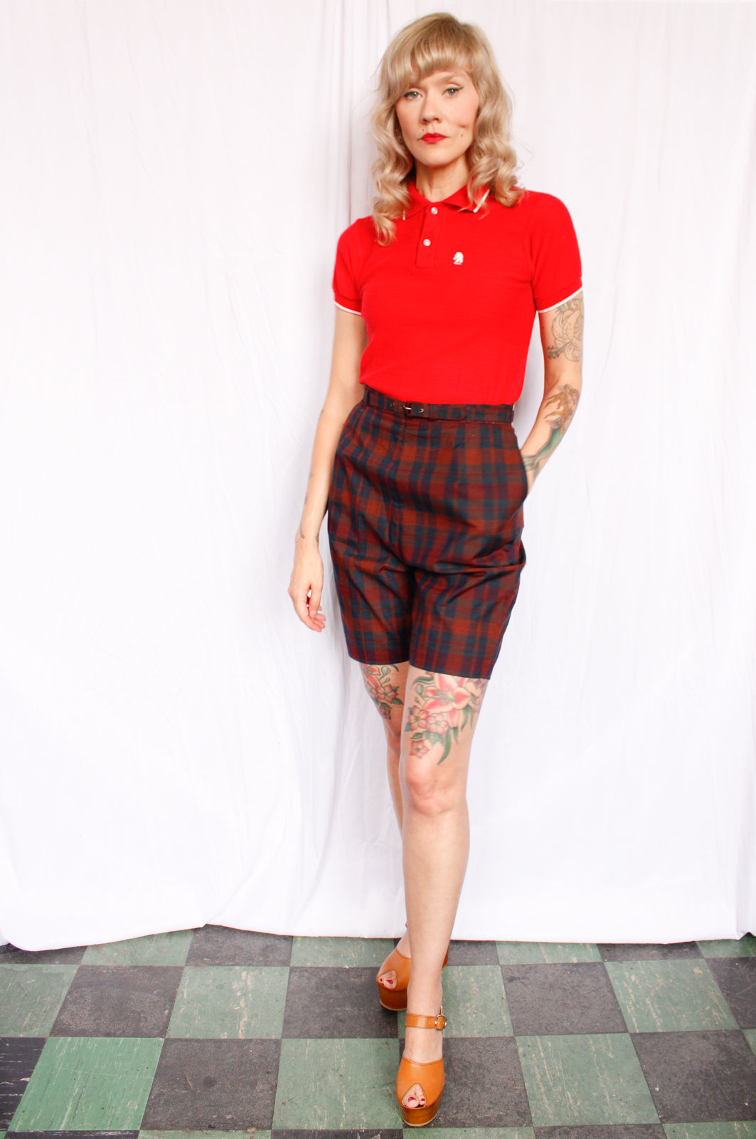 1960s Teddy Wonderknit Polo Top - Xsmall