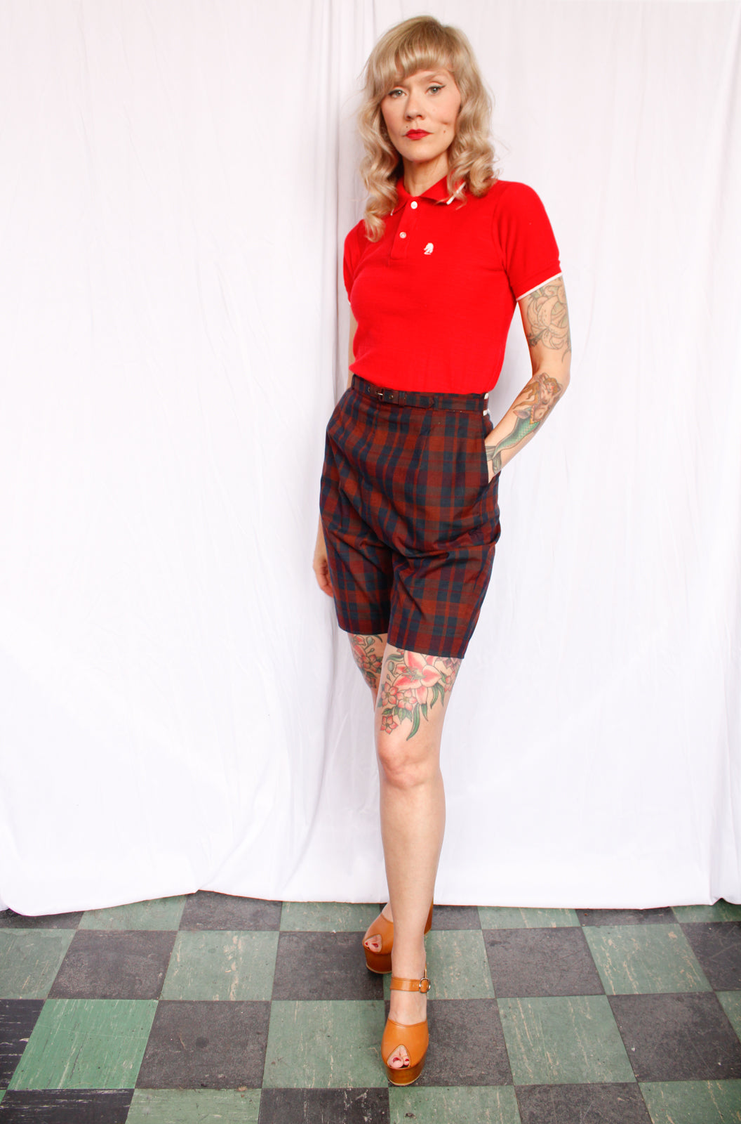 1960s Teddy Wonderknit Polo Top - Xsmall