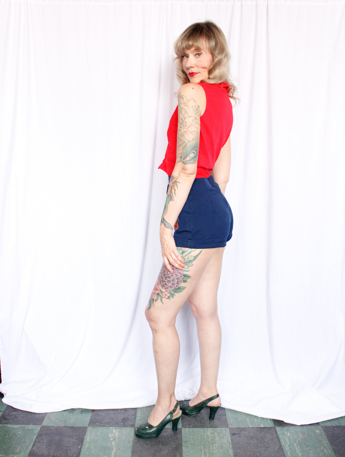 1950s Red Sanforized Cotton Shirt - Small