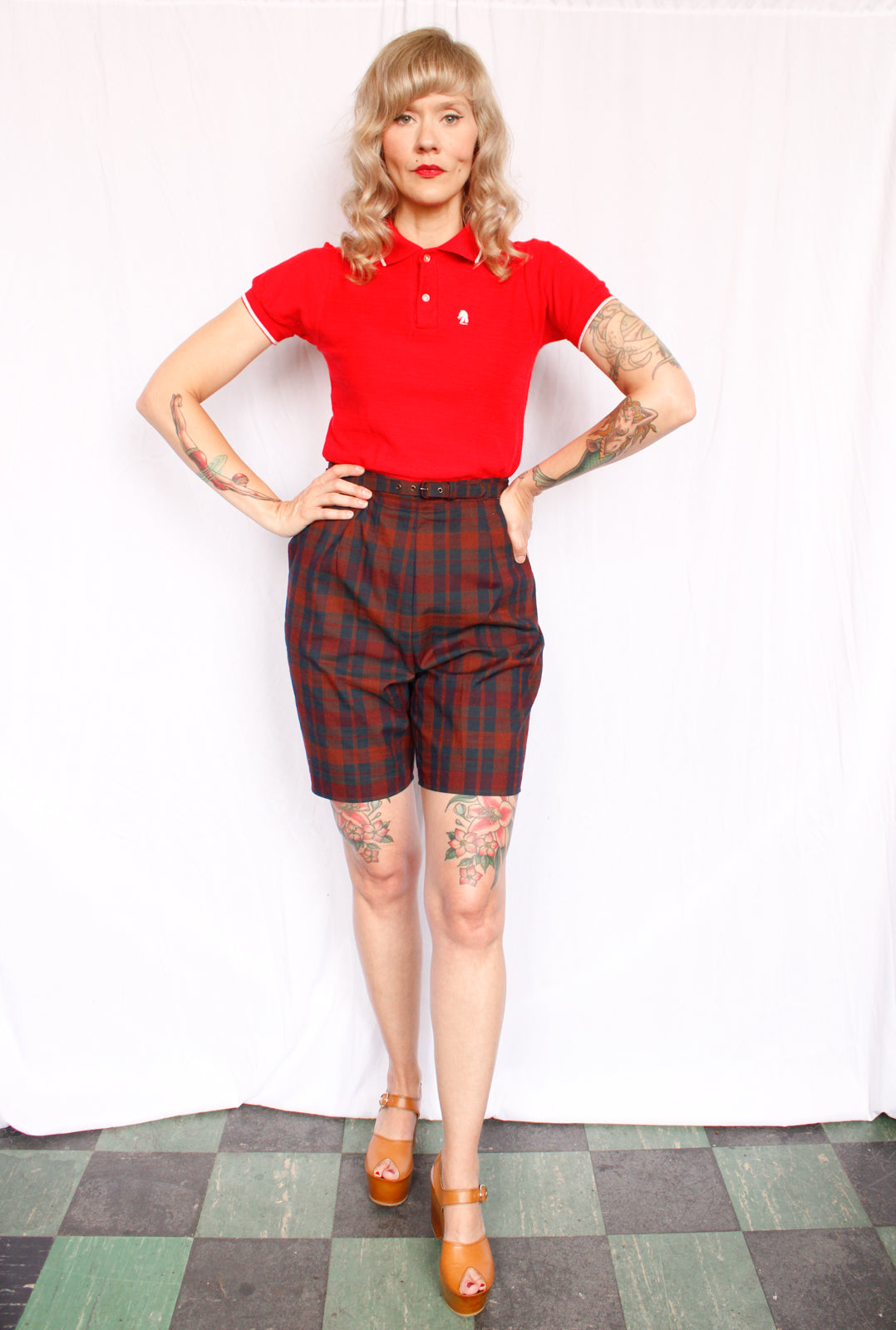 1960s Teddy Wonderknit Polo Top - Xsmall