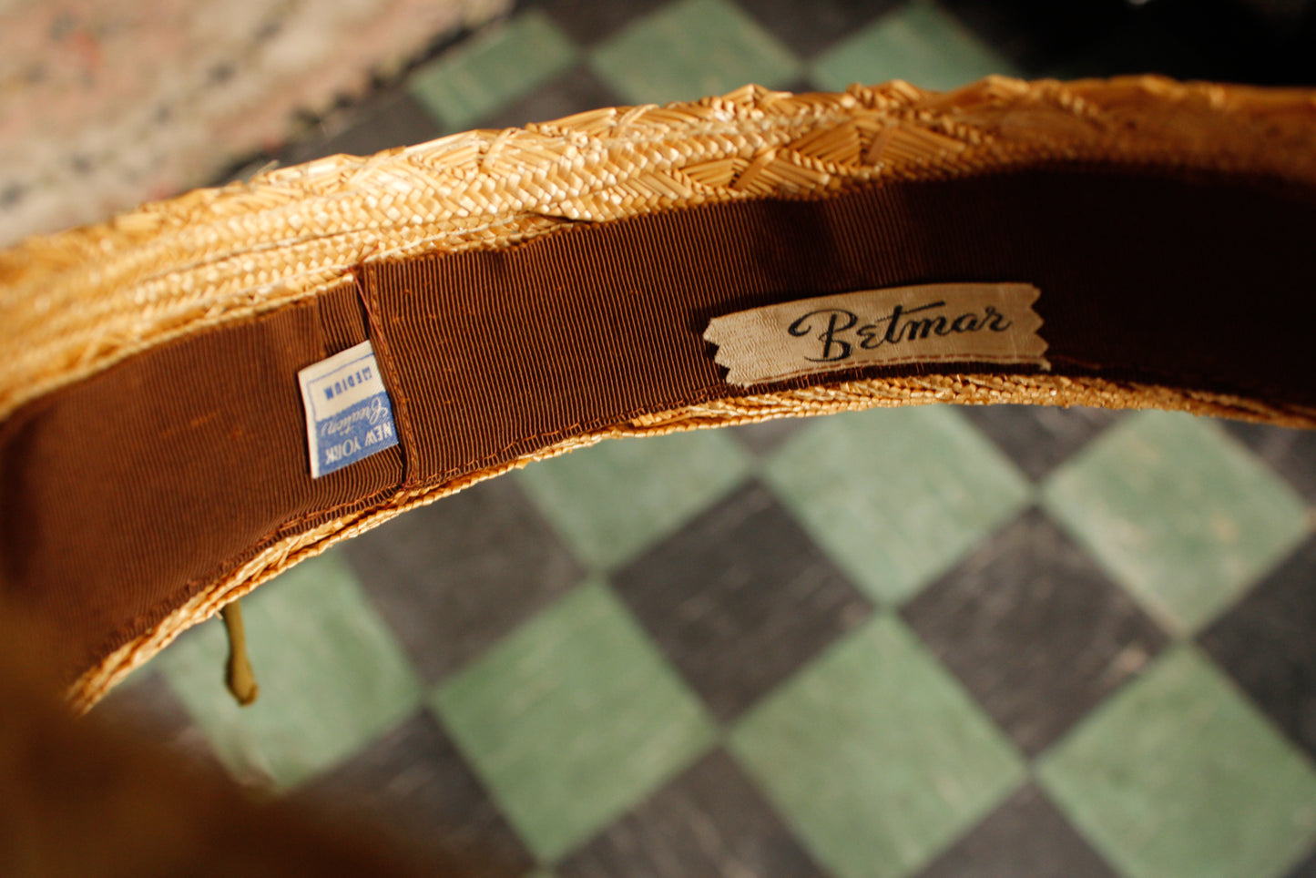 1940s Betmar New York Creation Straw Sun Hat