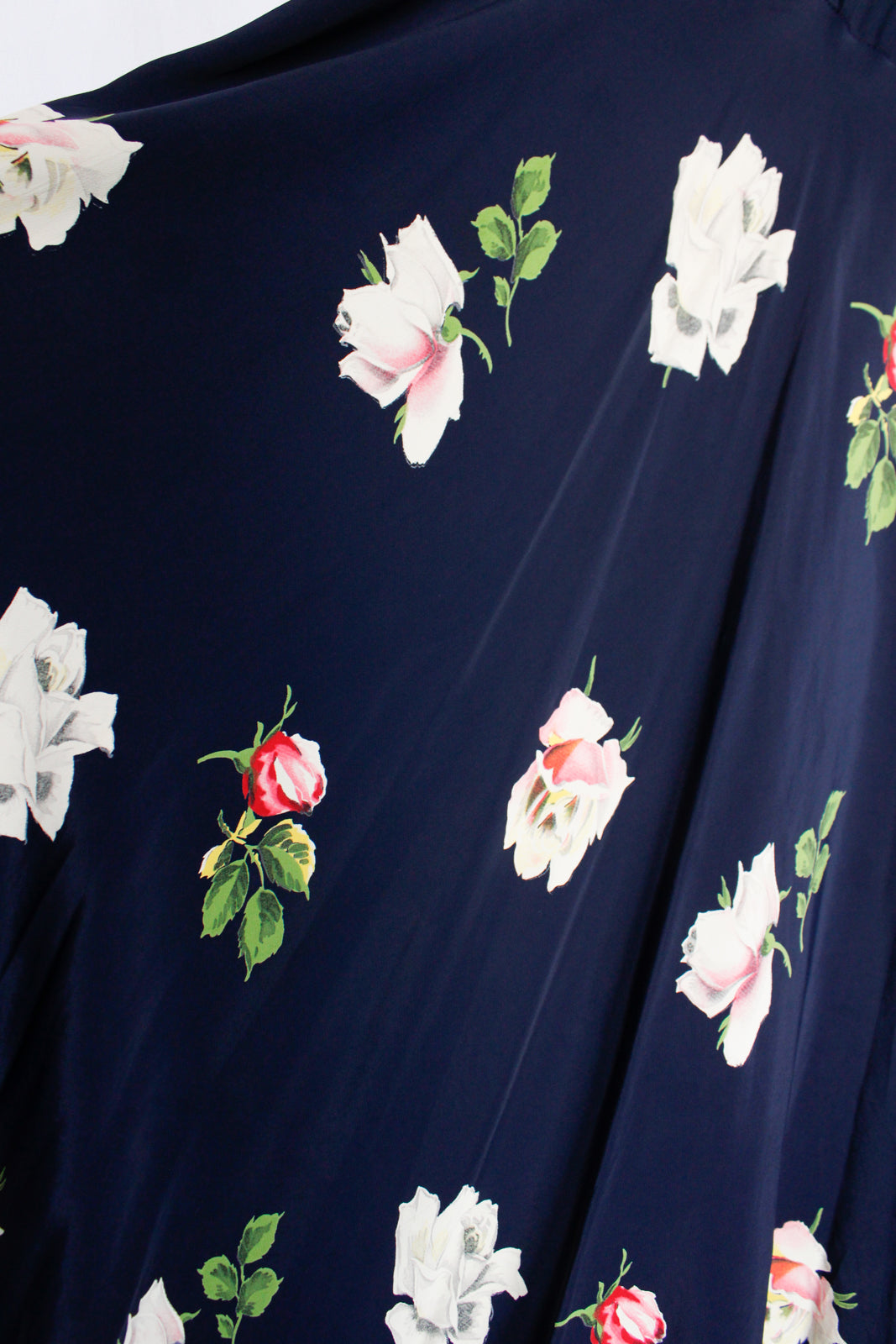 Reserved - 1940s Rose Rayon Swing Dress - Medium
