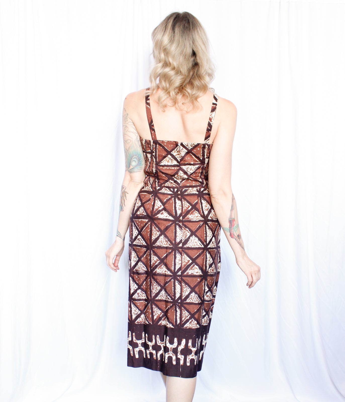 1950s Alfred Shaheen Sarong Tiki Dress - M/L