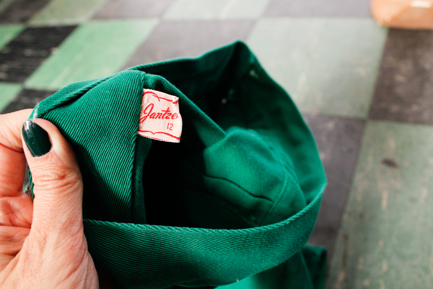 1950s Kelly Green Jantzen Short Shorts - 25" waist